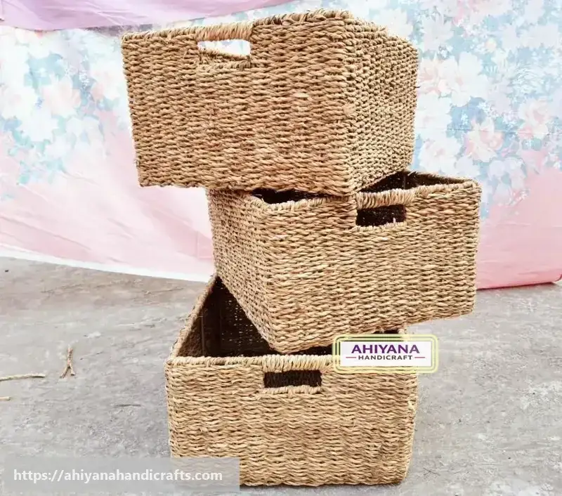 Ahiyana Handmade Eco-Friendly Durable Metal Frame Storage Organizer