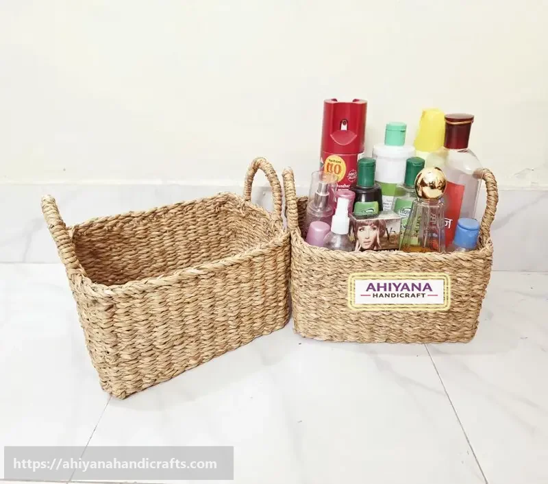 Ahiyana Handmade Seagrass Kitchen & Multipurpose Storage Basket Set